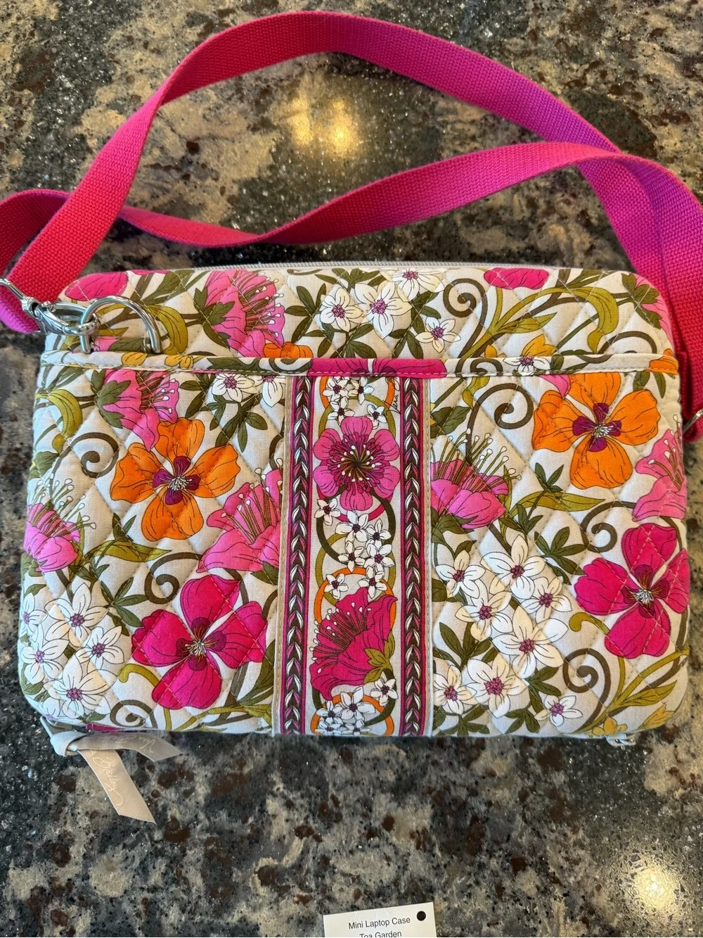 Vera Bradley Pink, Orange & Yellow Floral Quilted Crossbody